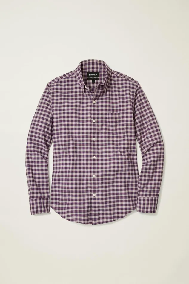 Men Business Casual Shirts Bonobos Everyday Shirt Crimson Hill Plaid
