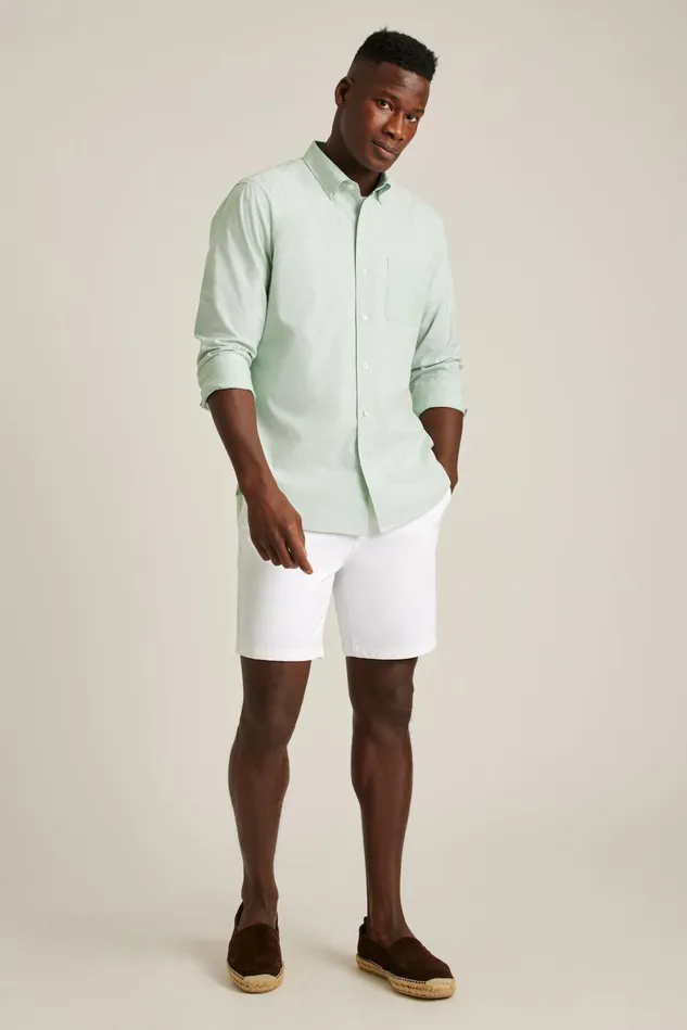 Men Business Casual Shirts Bonobos Everyday Shirt English Ivy Green Texture