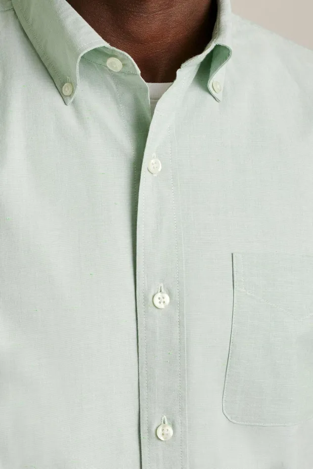 Men Business Casual Shirts Bonobos Everyday Shirt English Ivy Green Texture