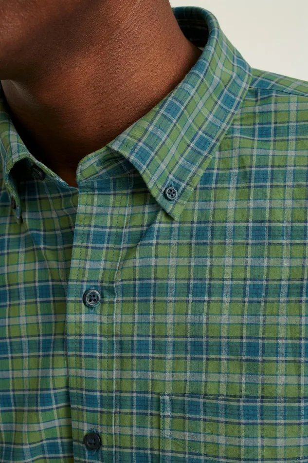 Men Business Casual Shirts Bonobos Everyday Shirt Forest Green Plaid