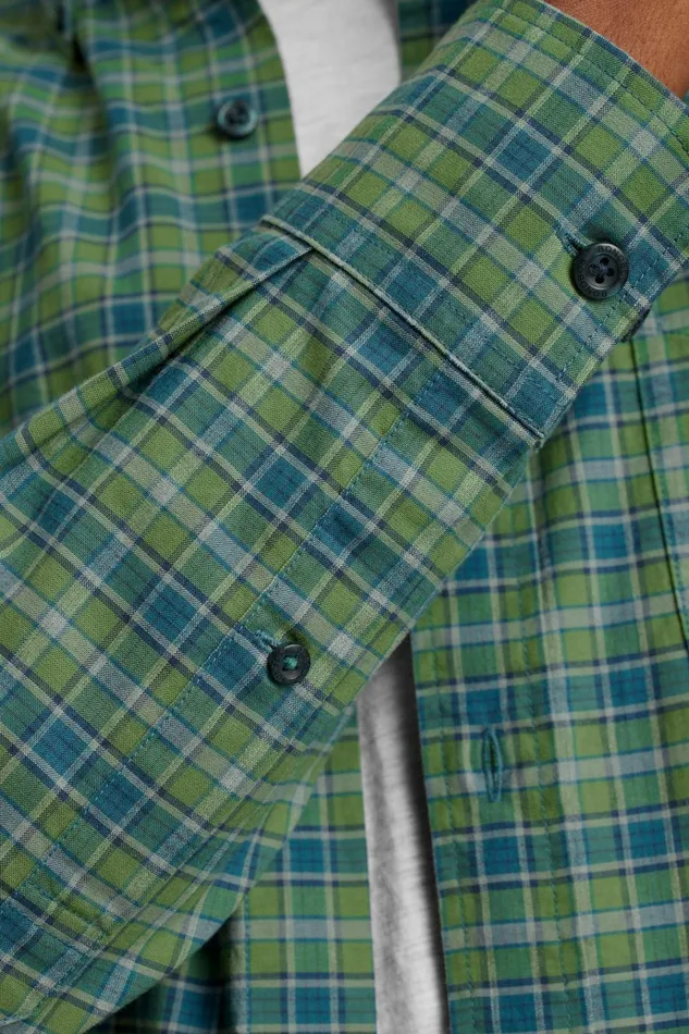 Men Business Casual Shirts Bonobos Everyday Shirt Forest Green Plaid