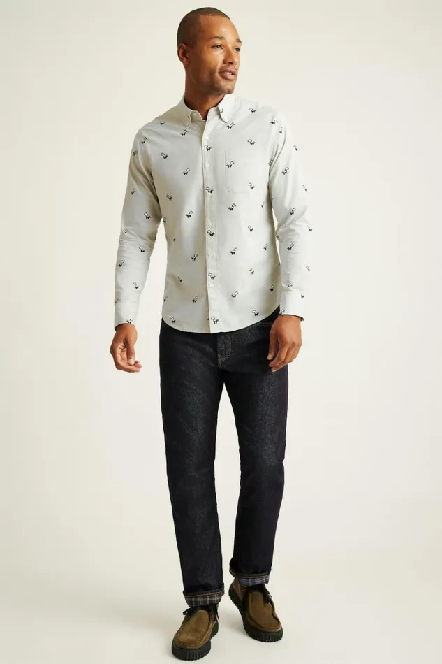 Men Business Casual Shirts Bonobos Everyday Shirt Gray Skunk Pixel