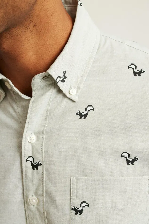 Men Business Casual Shirts Bonobos Everyday Shirt Gray Skunk Pixel