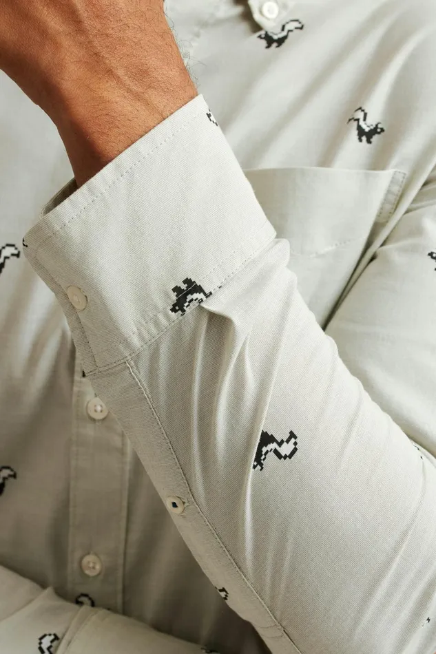 Men Business Casual Shirts Bonobos Everyday Shirt Gray Skunk Pixel
