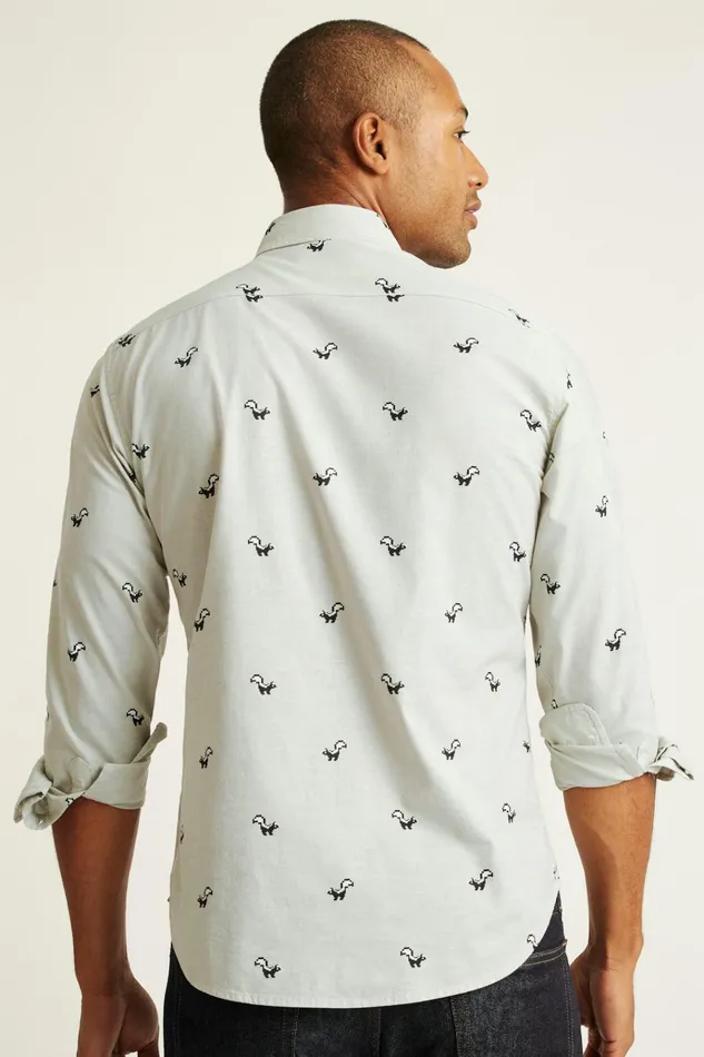 Men Business Casual Shirts Bonobos Everyday Shirt Gray Skunk Pixel