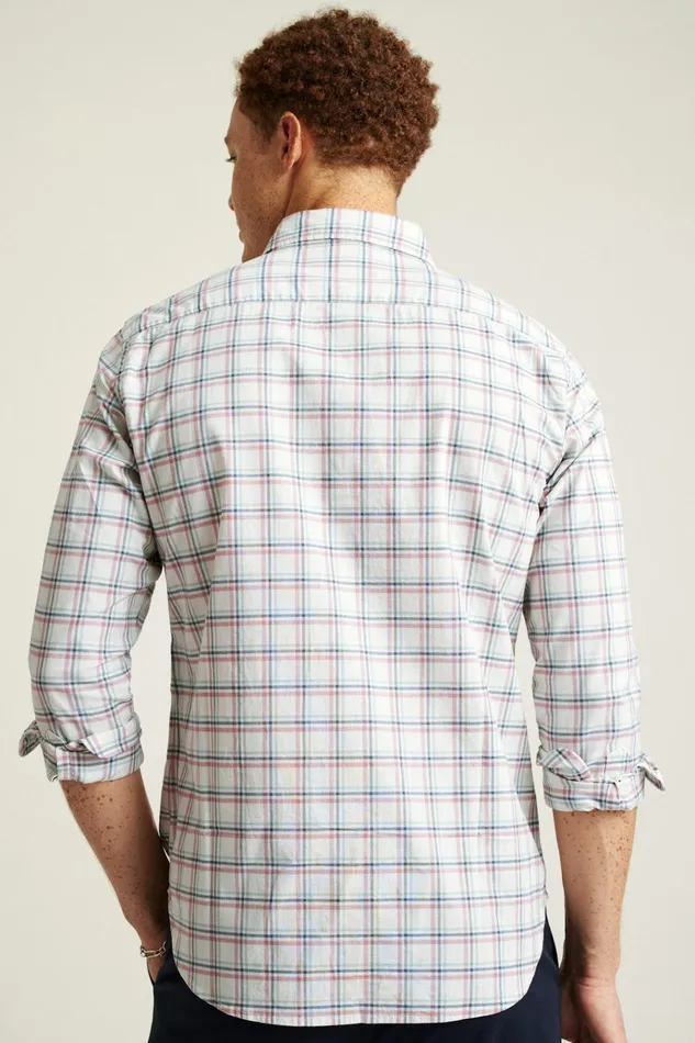 Men Business Casual Shirts Bonobos Everyday Shirt Heather Oatmeal Plaid