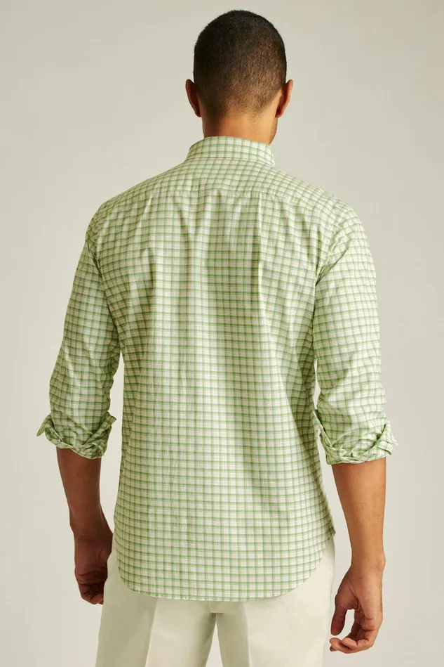 Men Business Casual Shirts Bonobos Everyday Shirt Ivy Green Dorsey Plaid