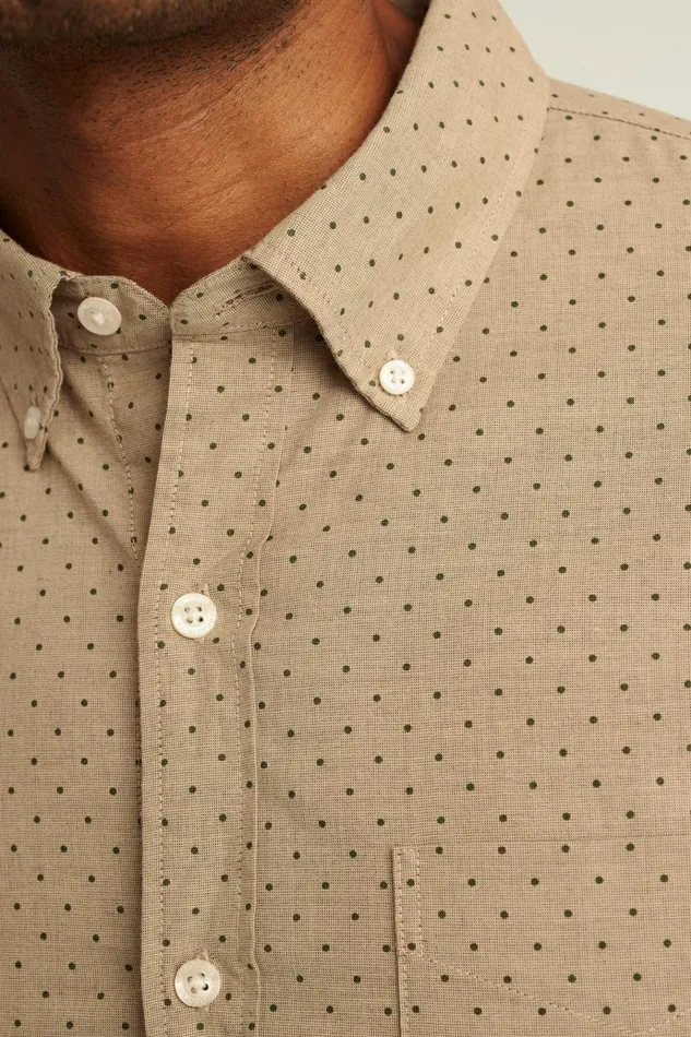Men Business Casual Shirts Bonobos Everyday Shirt Khaki Dot