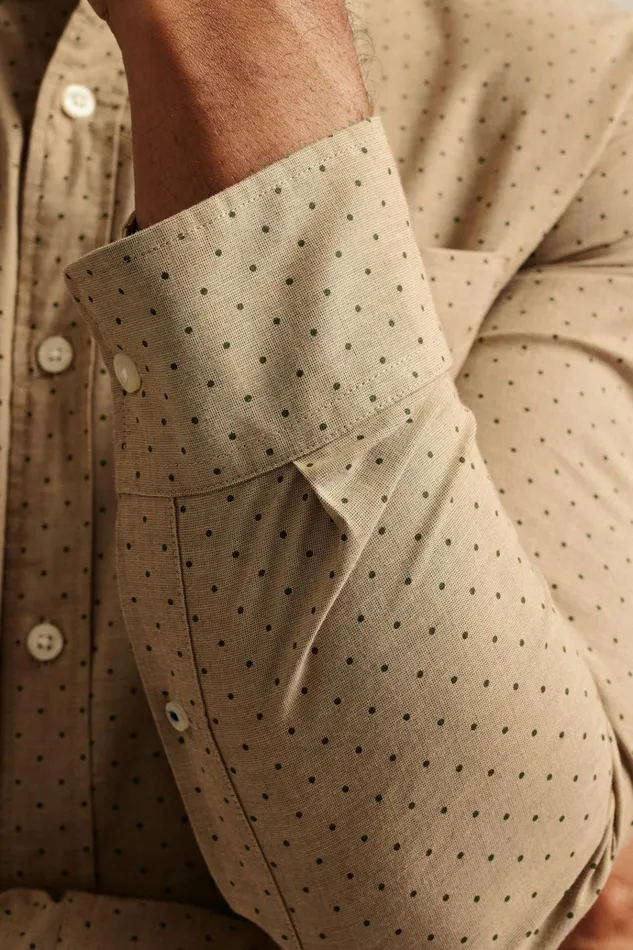 Men Business Casual Shirts Bonobos Everyday Shirt Khaki Dot