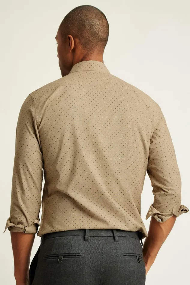 Men Business Casual Shirts Bonobos Everyday Shirt Khaki Dot