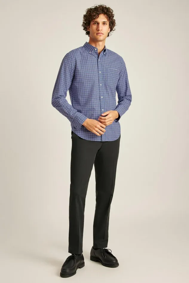 Men Business Casual Shirts Bonobos Everyday Shirt Lavender Frost Plaid