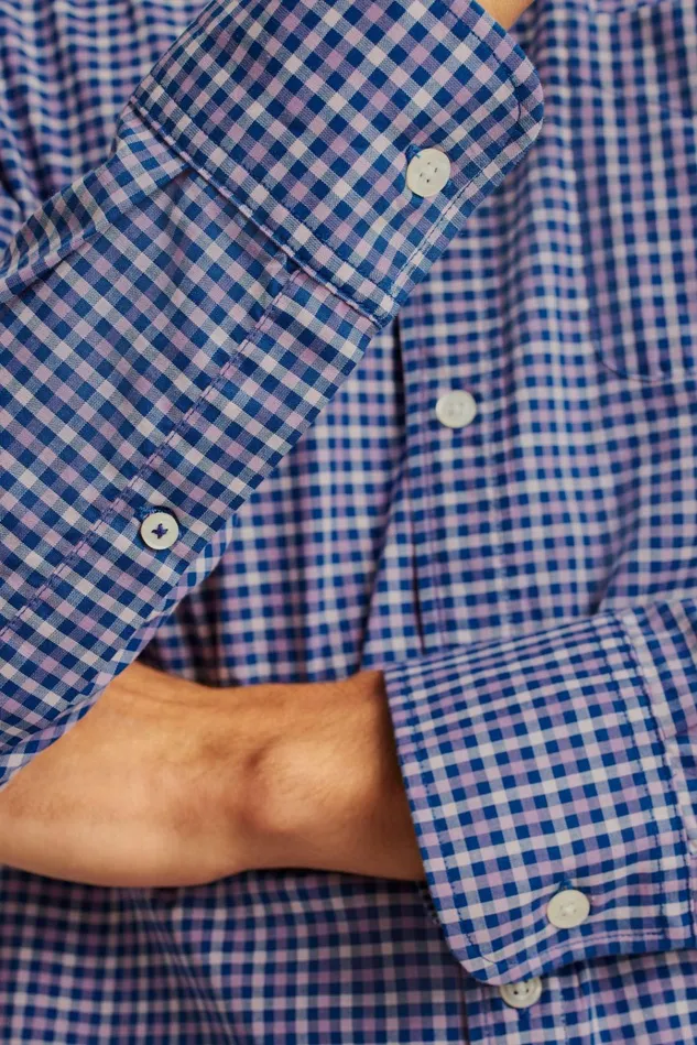 Men Business Casual Shirts Bonobos Everyday Shirt Lavender Frost Plaid