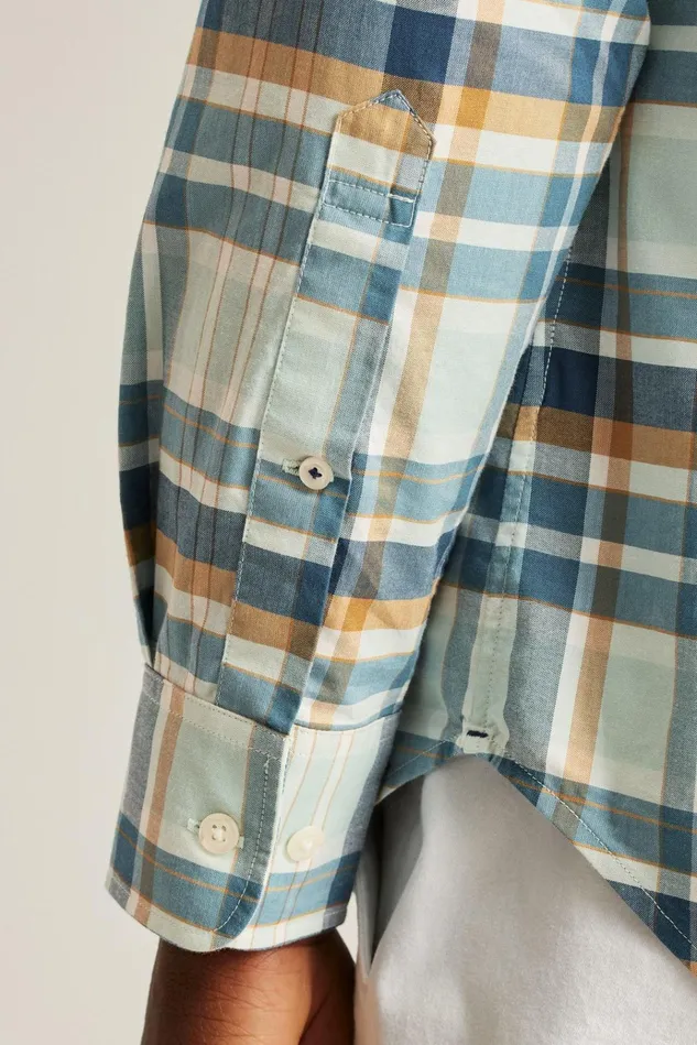 Men Business Casual Shirts Bonobos Everyday Shirt Navy Brown Providence Plaid