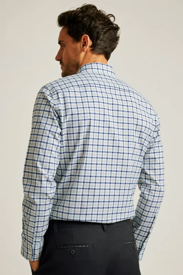 Men Business Casual Shirts Bonobos Everyday Shirt Navy Grey Plaid