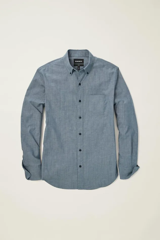 Men Business Casual Shirts Bonobos Everyday Shirt Navy Oxnard Stripe