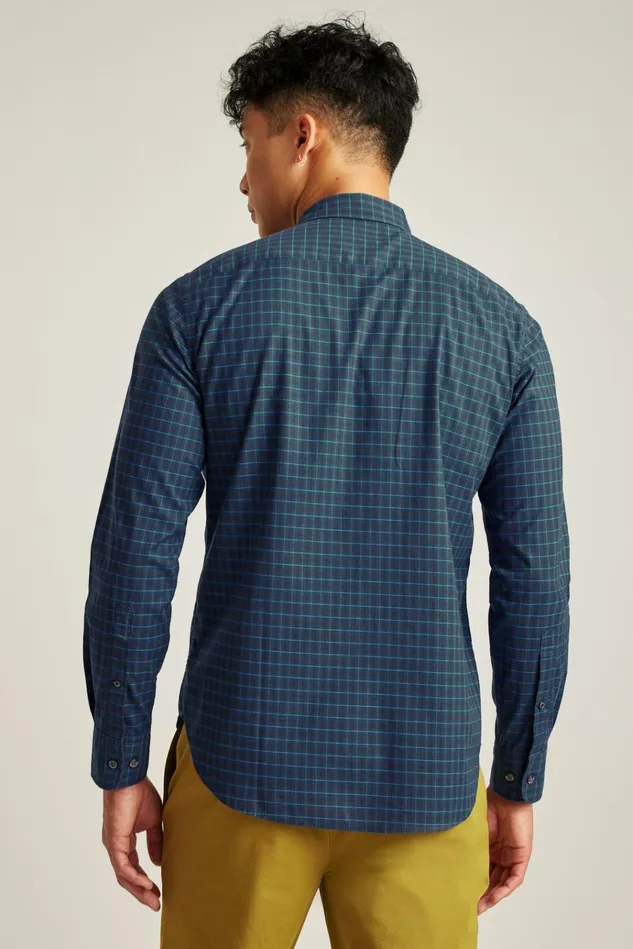 Men Business Casual Shirts Bonobos Everyday Shirt Navy Pine Plaid