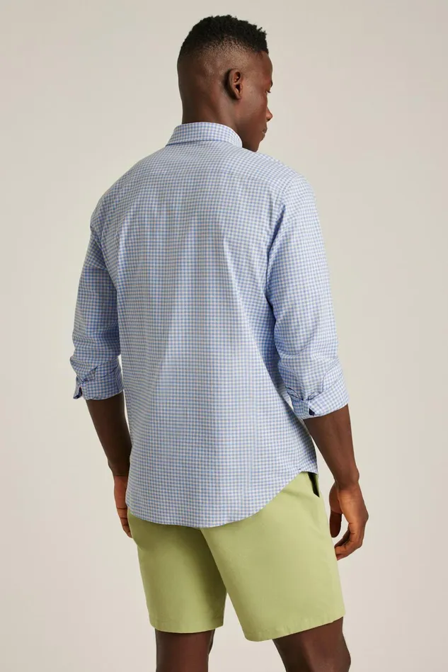 Men Business Casual Shirts Bonobos Everyday Shirt Navy Rose Gingham