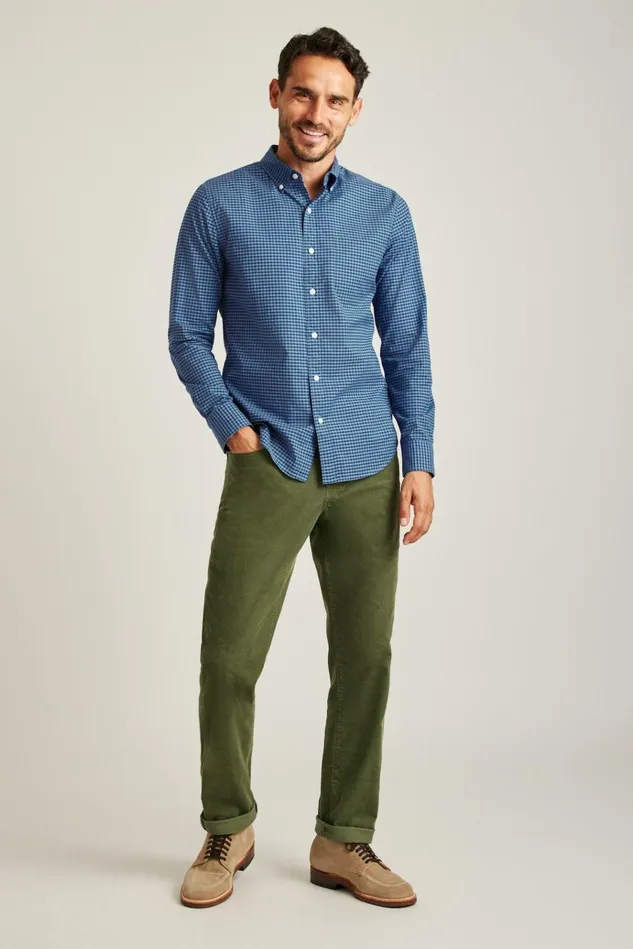Men Business Casual Shirts Bonobos Everyday Shirt Navy Sky Gingham
