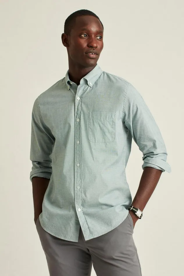Men Business Casual Shirts Bonobos Everyday Shirt Night Aqua End On End