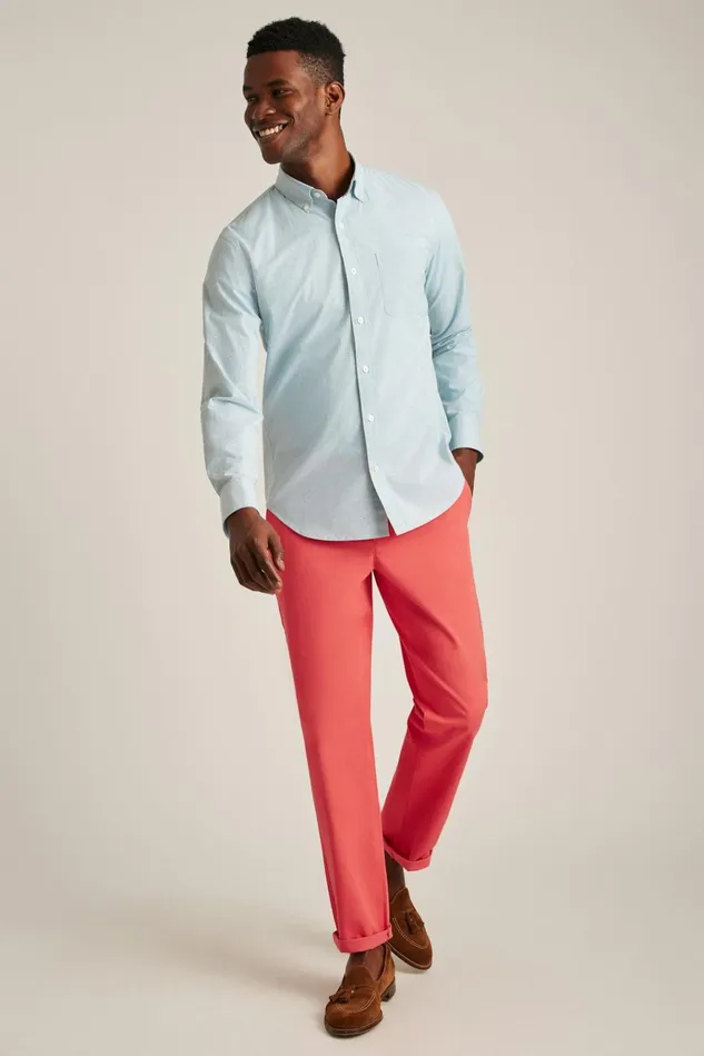 Men Business Casual Shirts Bonobos Everyday Shirt Pacific Blue Texture