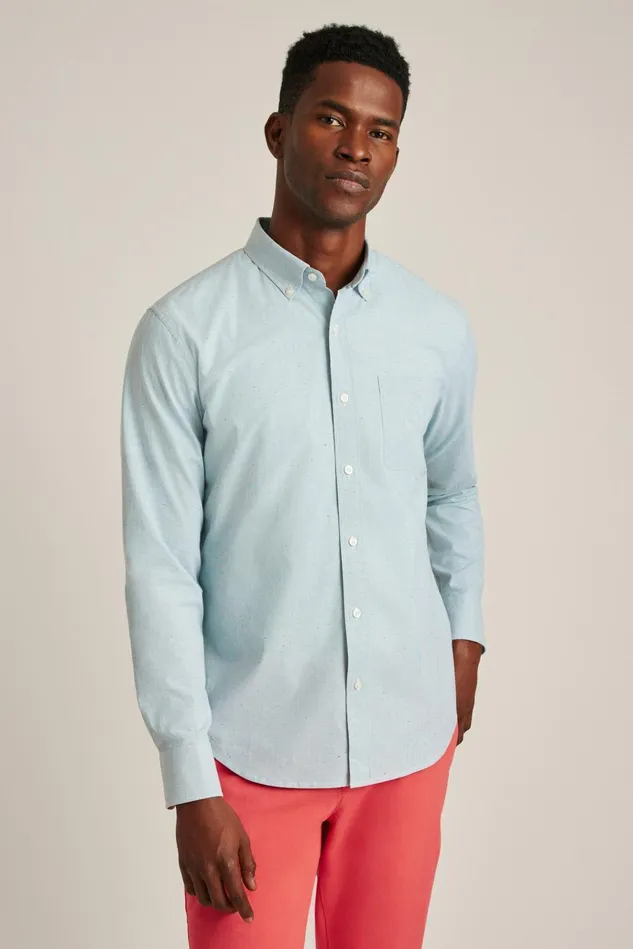 Men Business Casual Shirts Bonobos Everyday Shirt Pacific Blue Texture