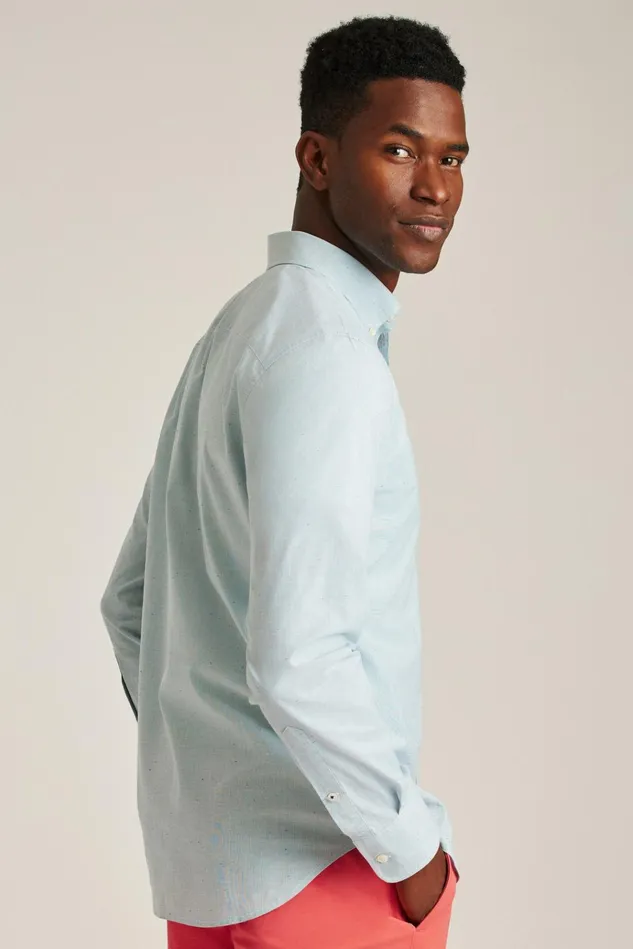 Men Business Casual Shirts Bonobos Everyday Shirt Pacific Blue Texture