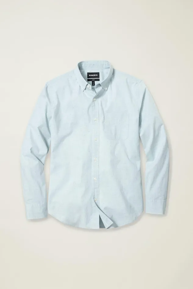 Men Business Casual Shirts Bonobos Everyday Shirt Pacific Blue Texture