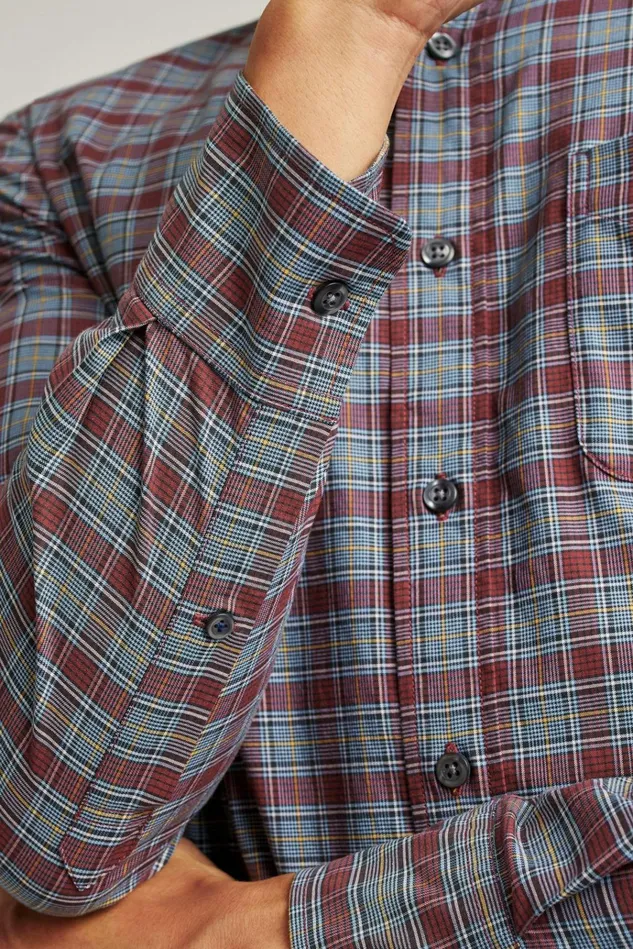 Men Business Casual Shirts Bonobos Everyday Shirt Pomegranate Plaid