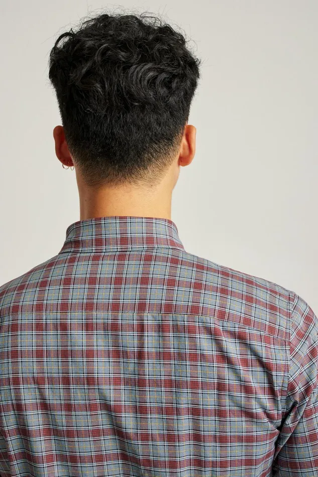 Men Business Casual Shirts Bonobos Everyday Shirt Pomegranate Plaid