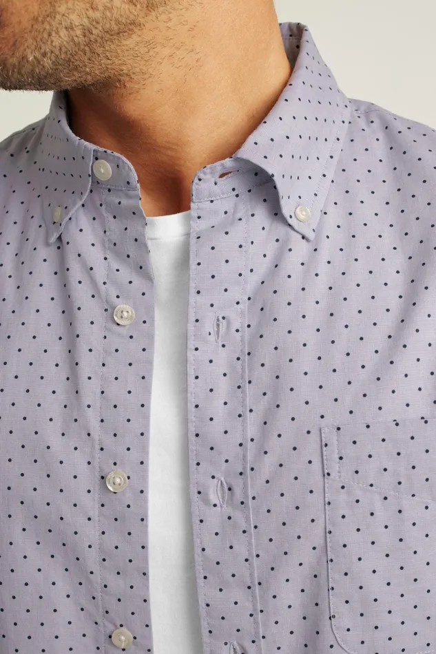 Men Business Casual Shirts Bonobos Everyday Shirt Purple Navy Dot