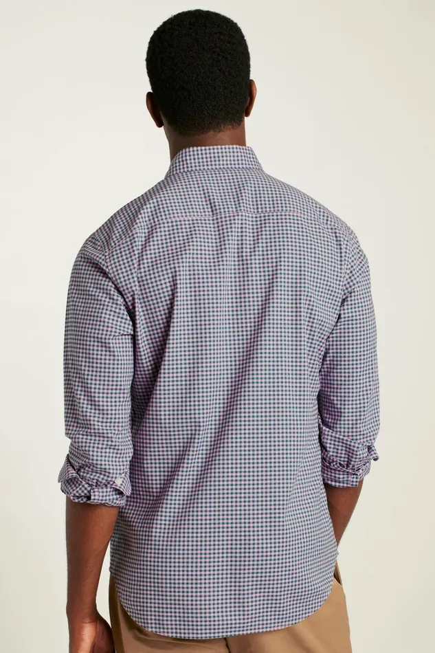 Men Business Casual Shirts Bonobos Everyday Shirt Rose Teal Gingham