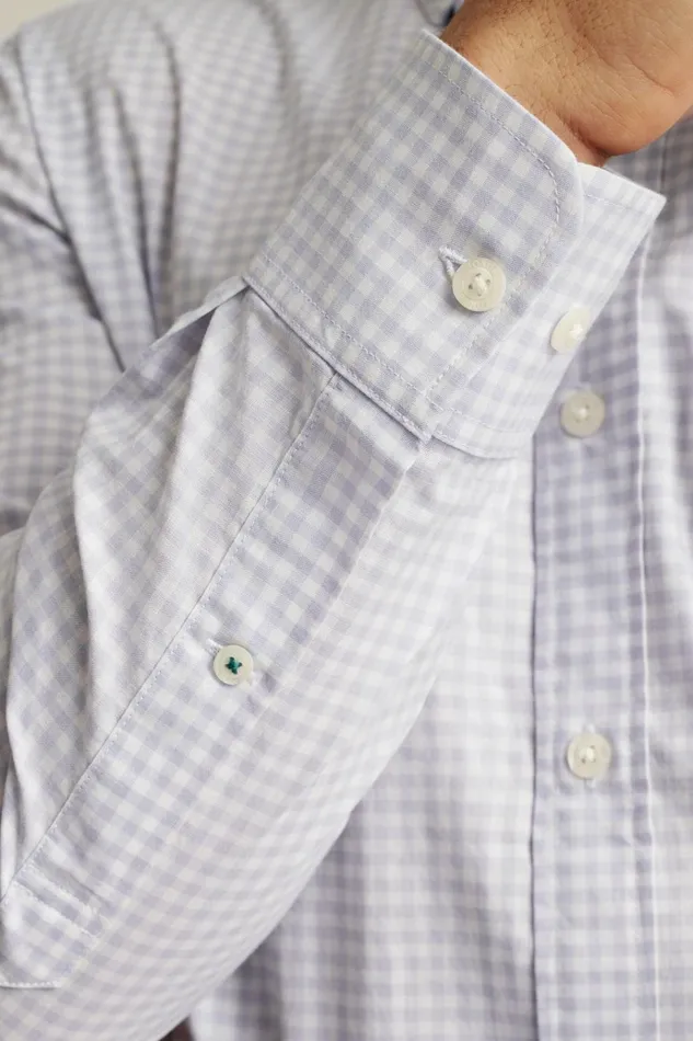 Men Business Casual Shirts Bonobos Everyday Shirt Violet Mini Gingham