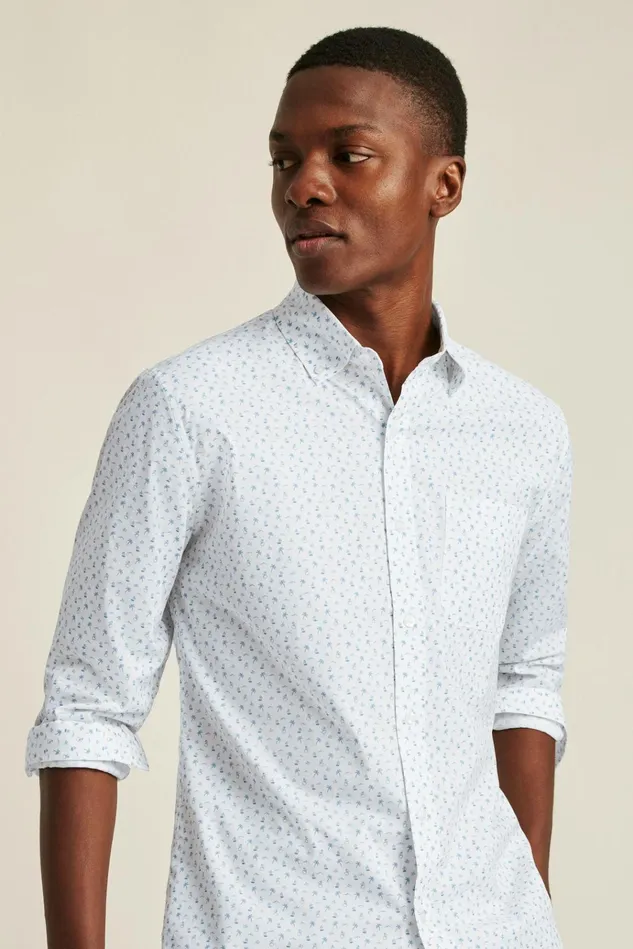 Men Business Casual Shirts Bonobos Everyday Shirt White And Blue Honeymoon