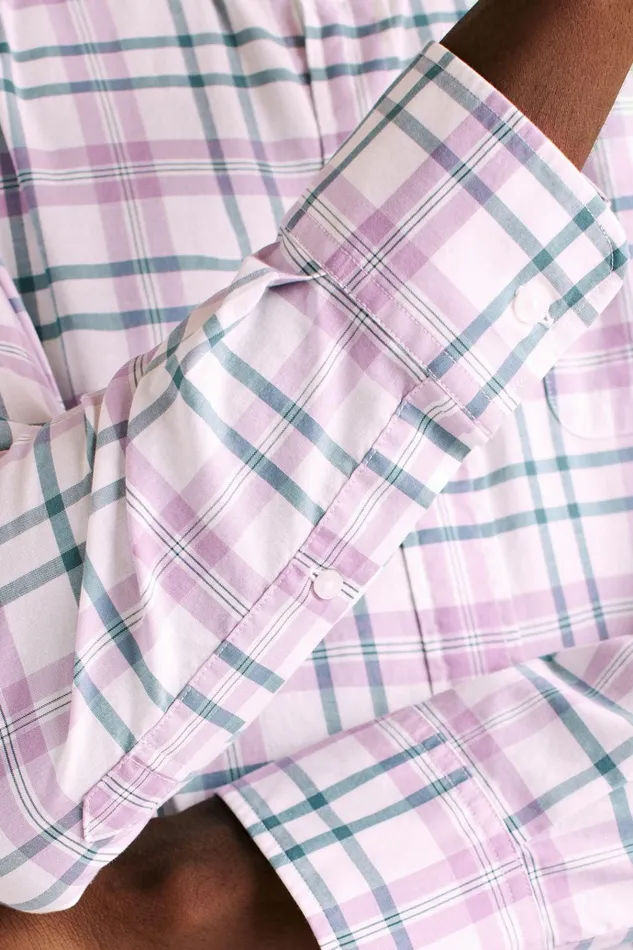 Men Business Casual Shirts Bonobos Everyday Shirt White Lilac Hutchinson Plaid