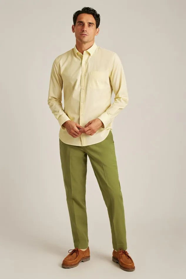 Men Business Casual Shirts Bonobos Everyday Shirt Yellow Rose End On End