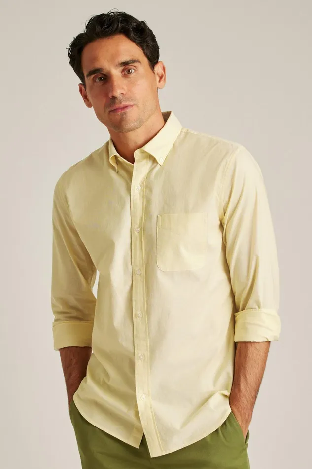 Men Business Casual Shirts Bonobos Everyday Shirt Yellow Rose End On End