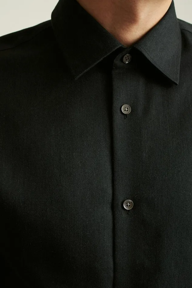 Men Business Casual Shirts Bonobos Jetsetter Premium Linen Dress Shirt Black