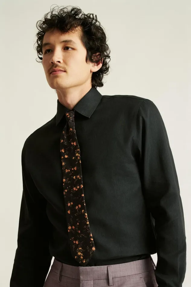 Men Business Casual Shirts Bonobos Jetsetter Premium Linen Dress Shirt Black