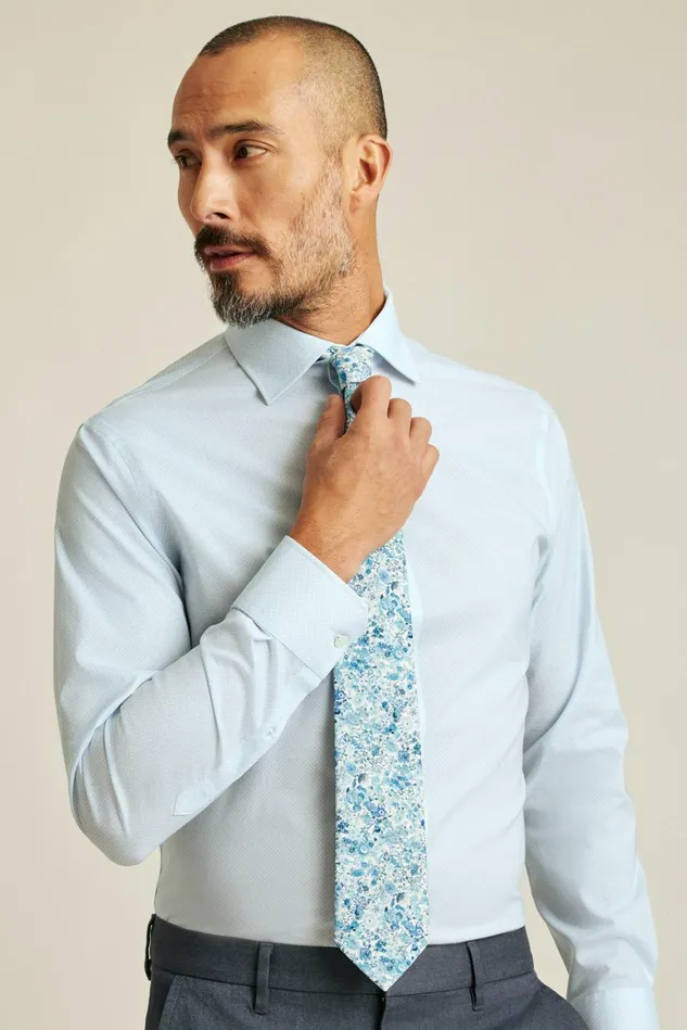 Men Business Casual Shirts Bonobos Jetsetter Stretch Dress Shirt Airy Blue Geo