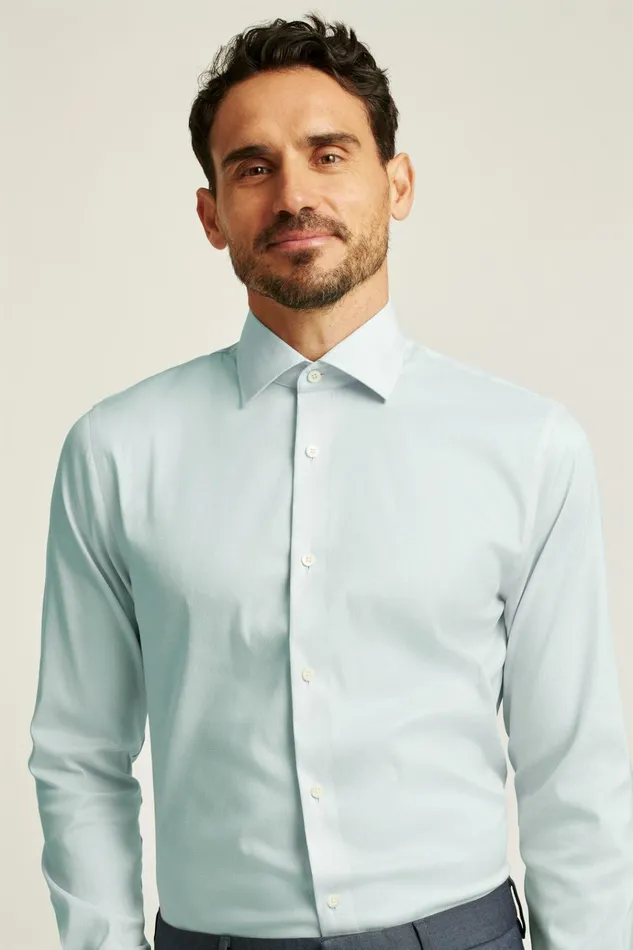 Men Business Casual Shirts Bonobos Jetsetter Stretch Dress Shirt Aqua Micro Houndstooth