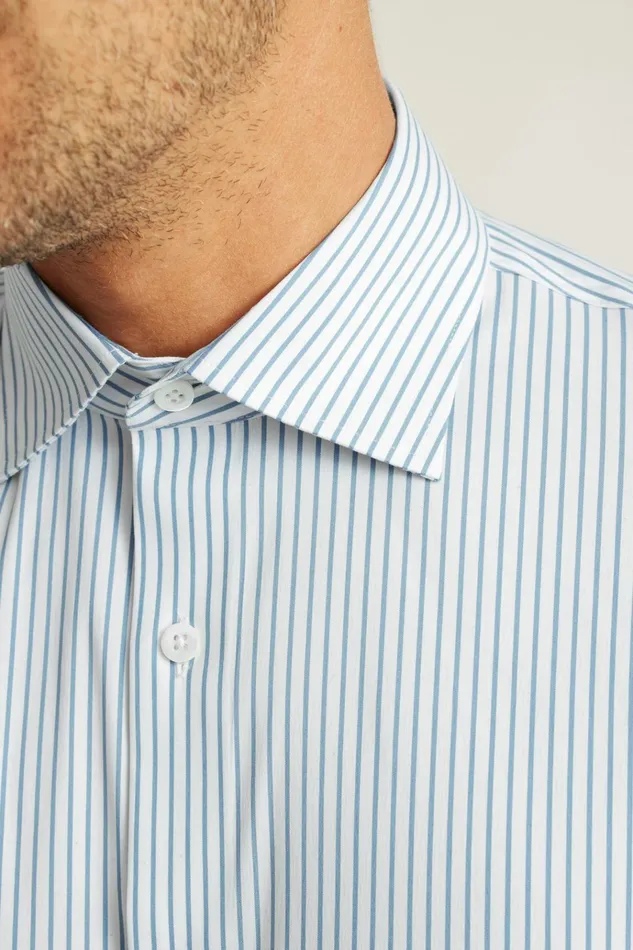Men Business Casual Shirts Bonobos Jetsetter Stretch Dress Shirt Blue Classic Stripe