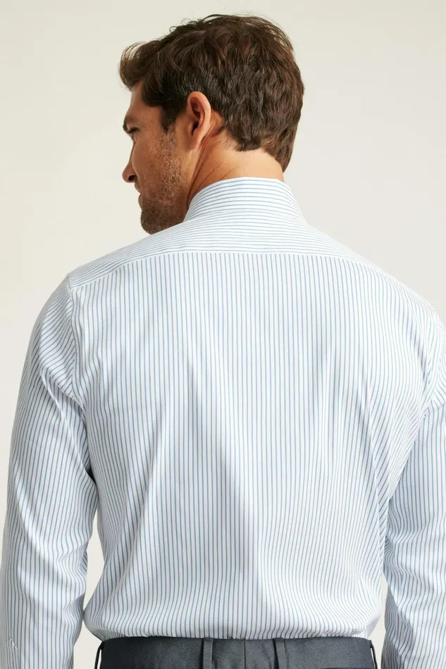Men Business Casual Shirts Bonobos Jetsetter Stretch Dress Shirt Blue Classic Stripe