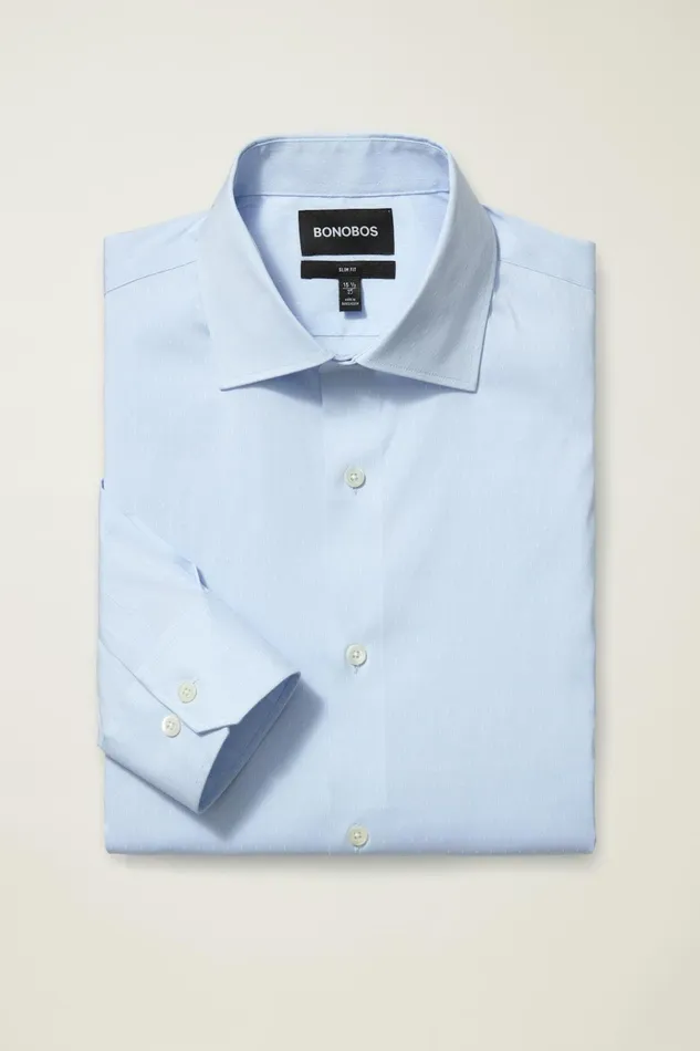 Men Business Casual Shirts Bonobos Jetsetter Stretch Dress Shirt Blue End On End Dobby