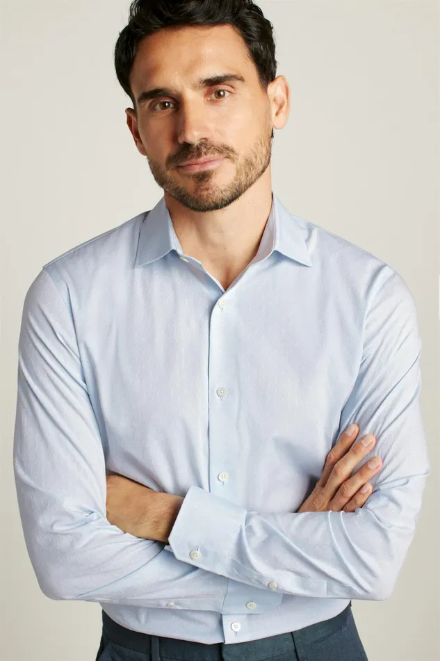 Men Business Casual Shirts Bonobos Jetsetter Stretch Dress Shirt Blue Fille Coupe