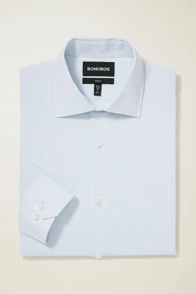 Men Business Casual Shirts Bonobos Jetsetter Stretch Dress Shirt Blue Fille Coupe
