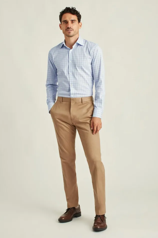 Men Business Casual Shirts Bonobos Jetsetter Stretch Dress Shirt Blue Myrtle Check