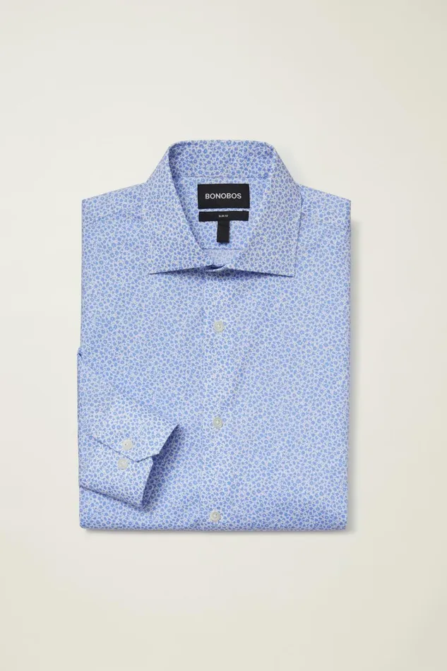 Men Business Casual Shirts Bonobos Jetsetter Stretch Dress Shirt Blue Paterson Floral
