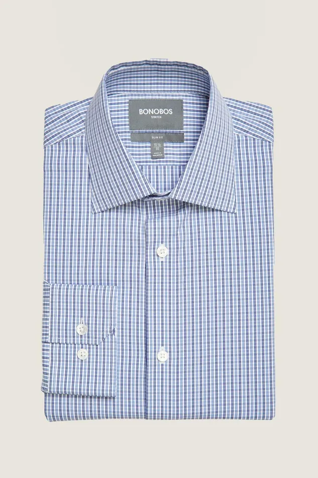 Men Business Casual Shirts Bonobos Jetsetter Stretch Dress Shirt Blue Tattersall Men Business Casual Shirts Bonobos Jetsetter Stretch Dress Shirt Blue Tattersall