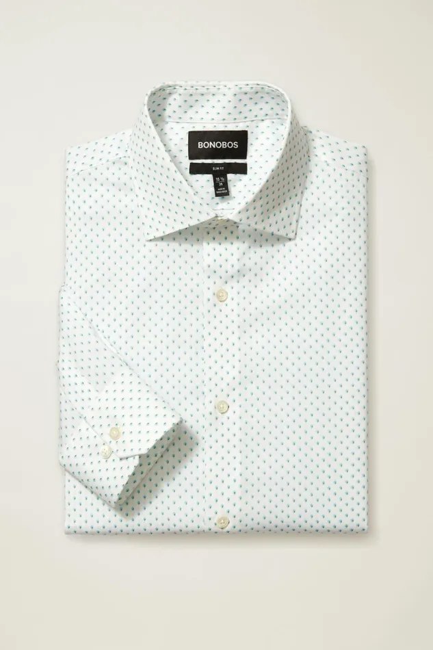 Men Business Casual Shirts Bonobos Jetsetter Stretch Dress Shirt Blue Treetop Geo