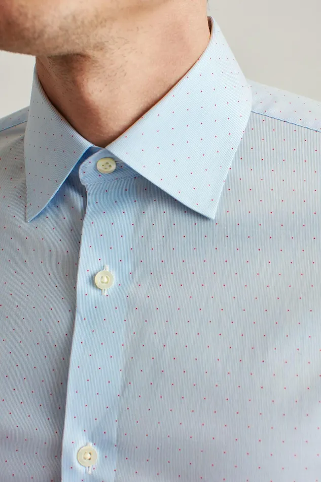 Men Business Casual Shirts Bonobos Jetsetter Stretch Dress Shirt Cannes Blue Dot